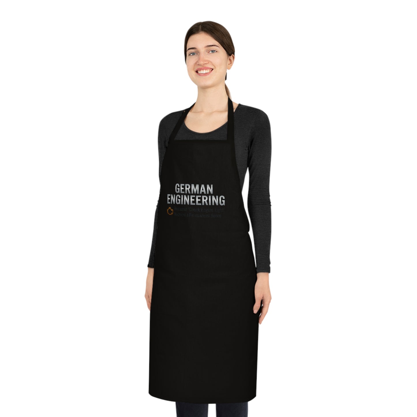 German Engineering Check Engine Light Apron Gift for Car Dad