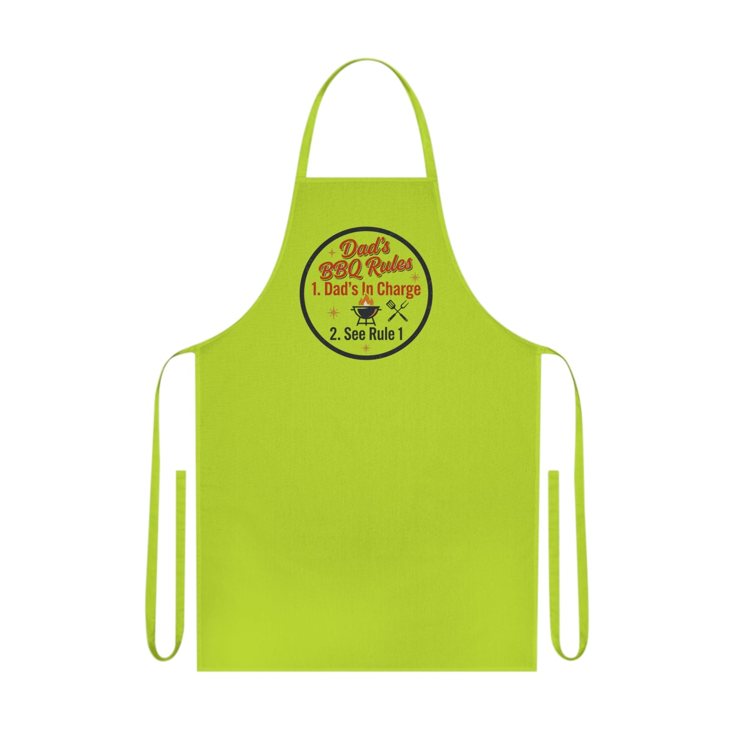 Dad's BBQ Rules Apron — Funny Father's Day Gift for Grill Master Dad