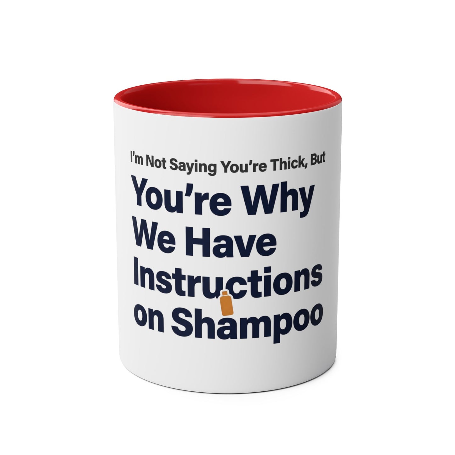 Thick Coworker Shampoo Instructions Mug | Funny Office Gift