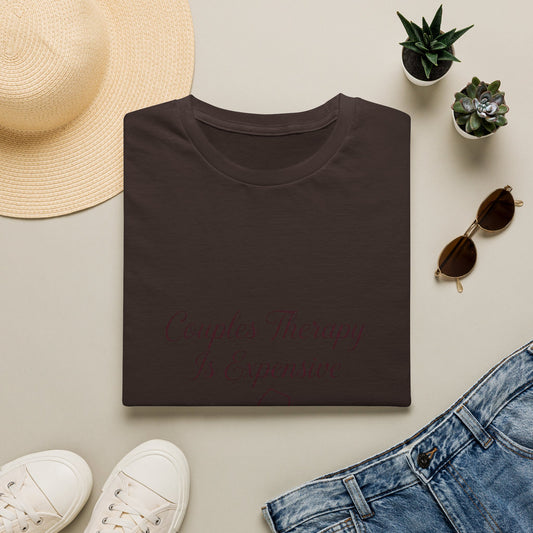 Couples Therapy Wine Lover T-Shirt | Funny Relationship Gift UK
