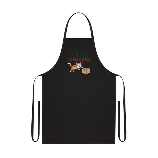 Funny Cat Apron Gift | Cardboard Box Quote Kitchen Apron