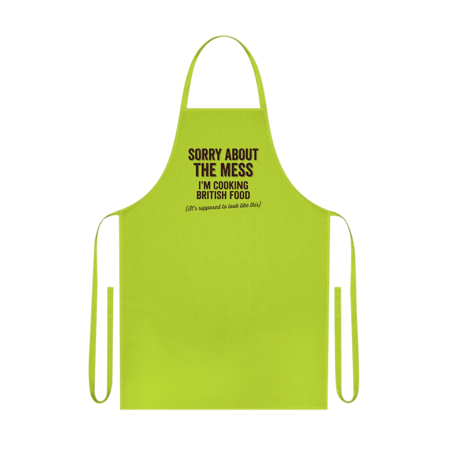 Sorry About The Mess Apron | Funny British Kitchen Gift