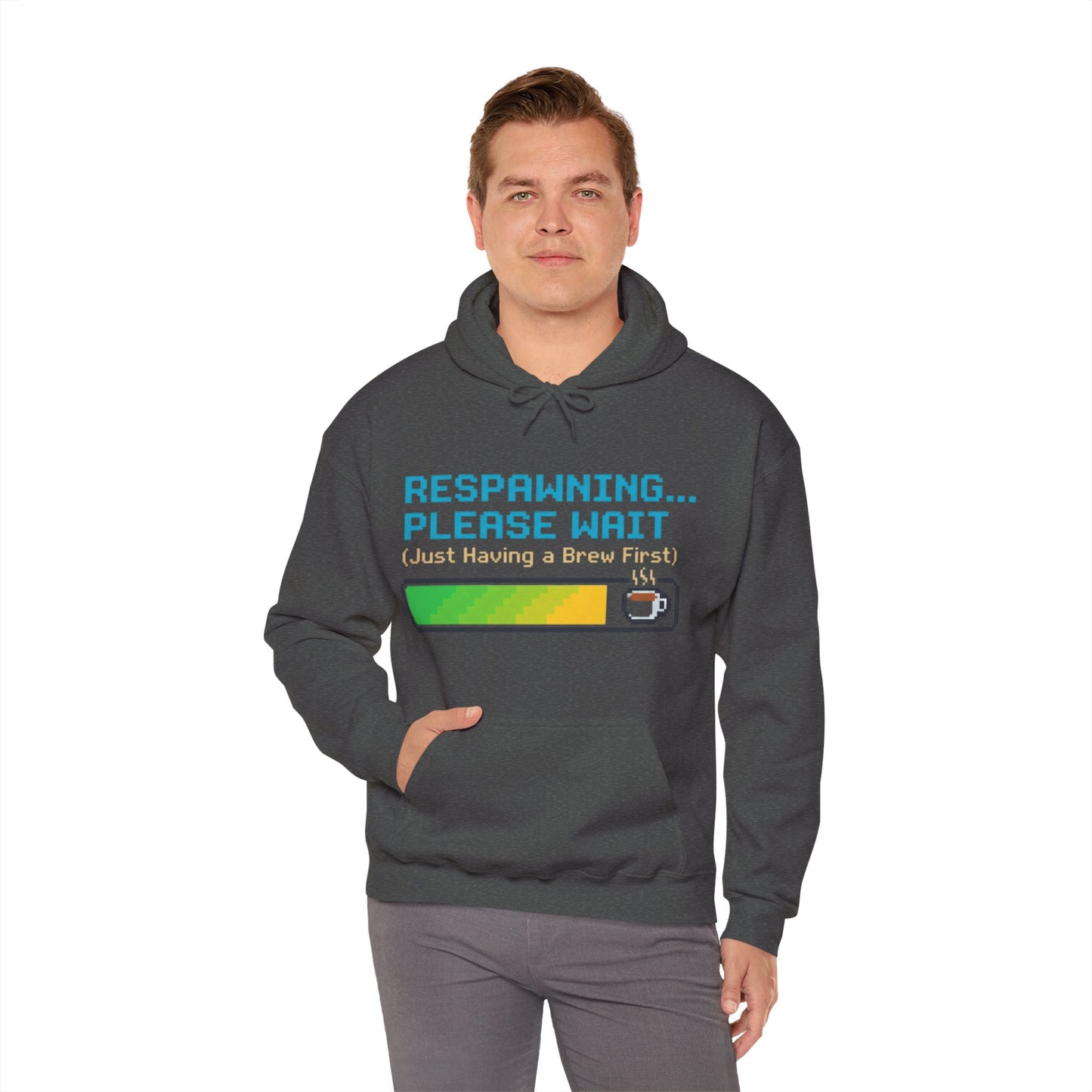 Respawning Please Wait Gamer Hoodie | British Tea Gaming Gift