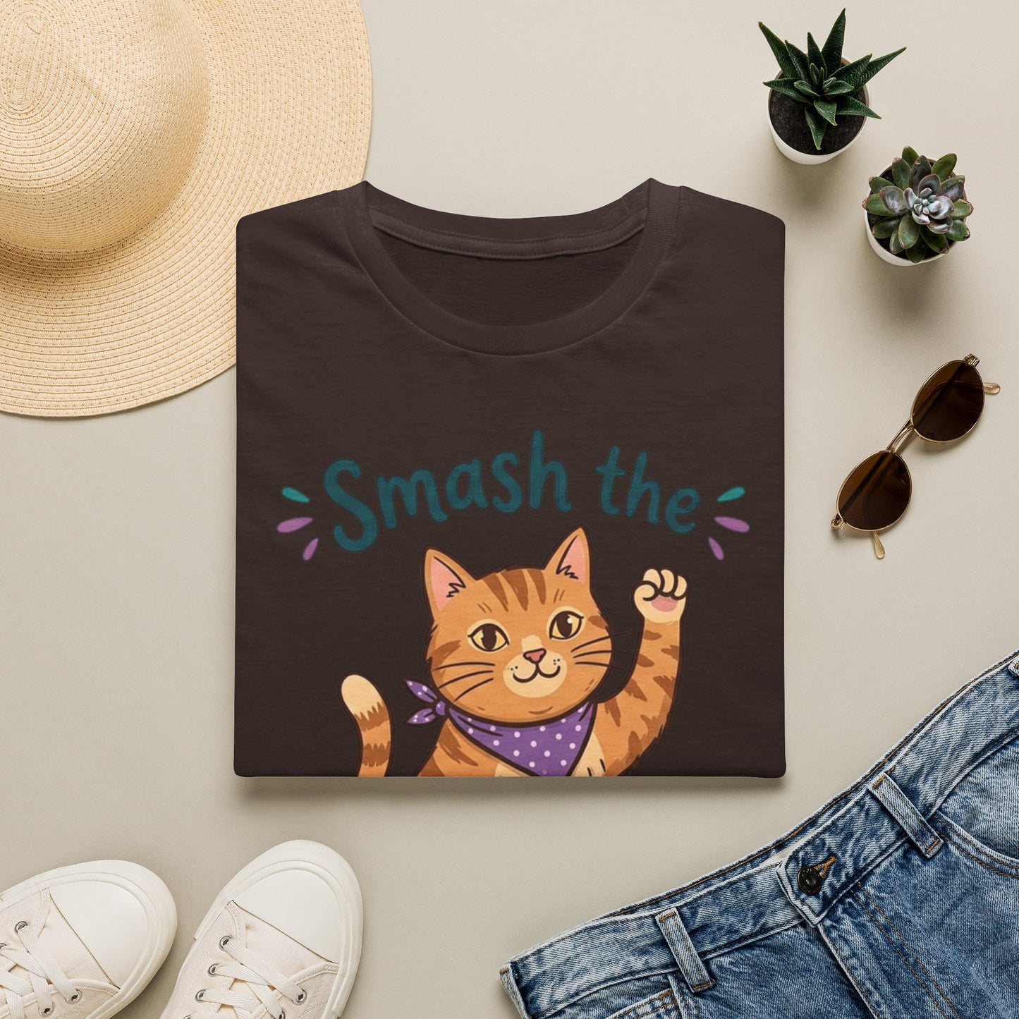 Smash the Paw-triarchy Cat Feminist T-Shirt | Funny Activist Tee