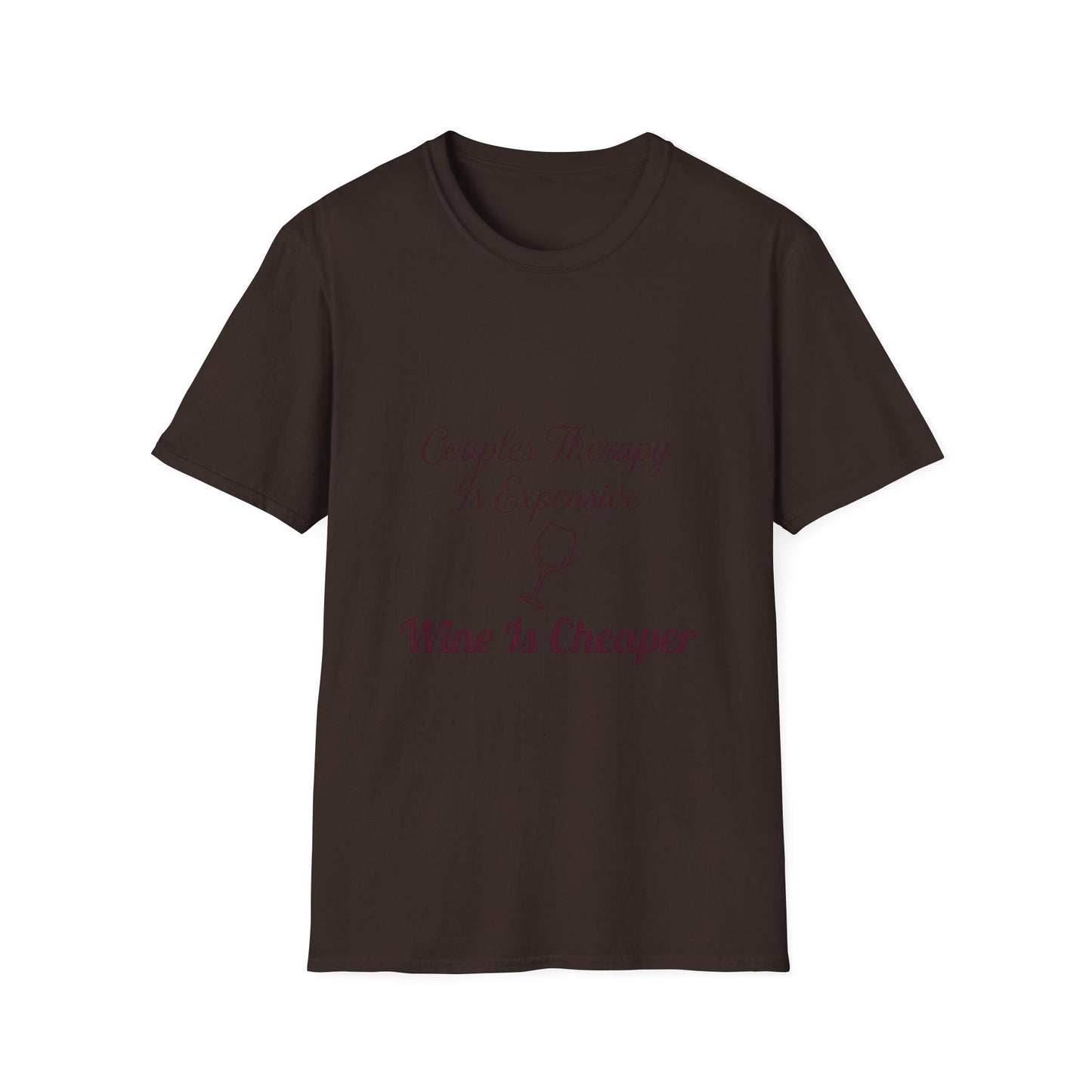 Couples Therapy Wine Lover T-Shirt | Funny Relationship Gift UK