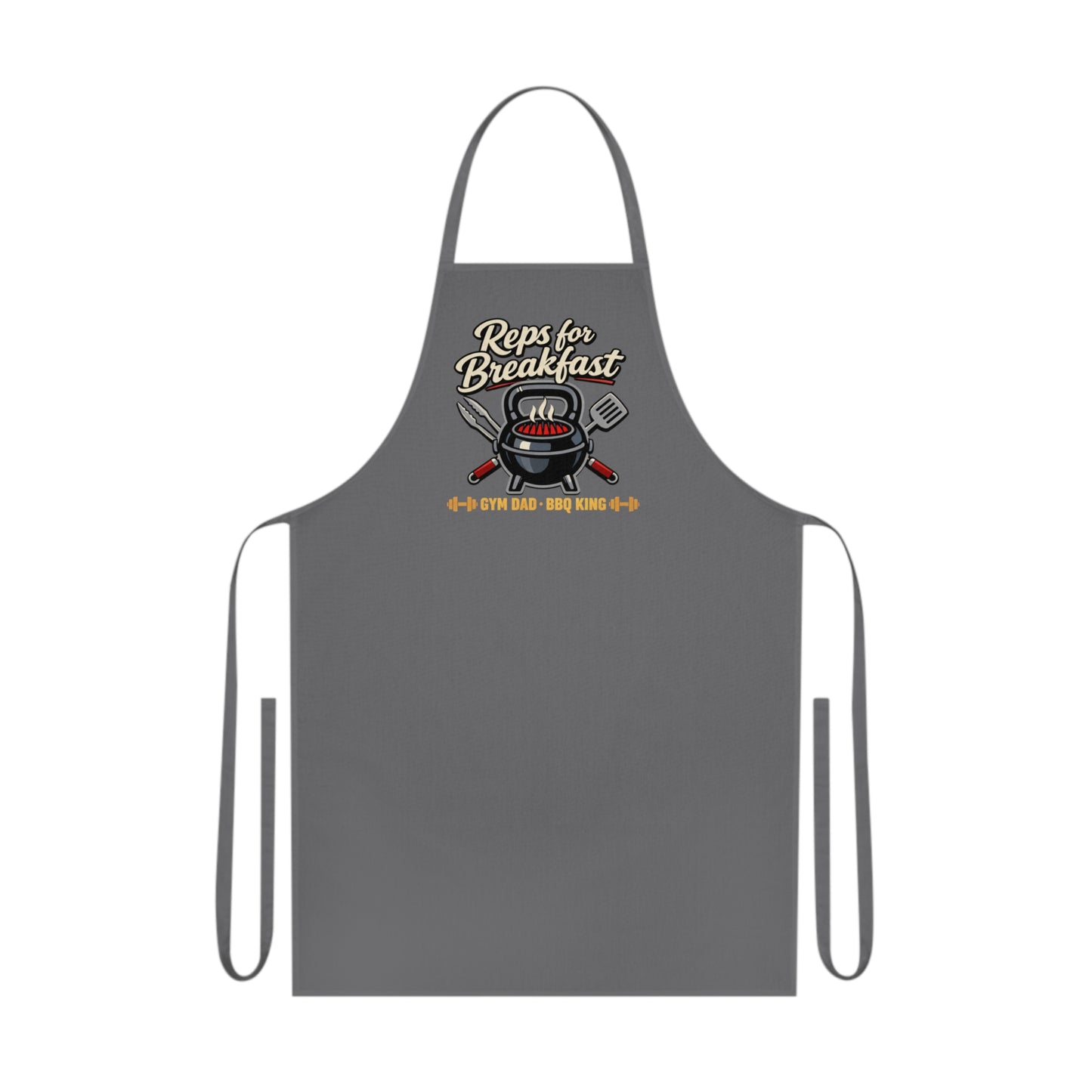 Reps for Breakfast Apron | Funny Gym Dad BBQ Kitchen Gift UK