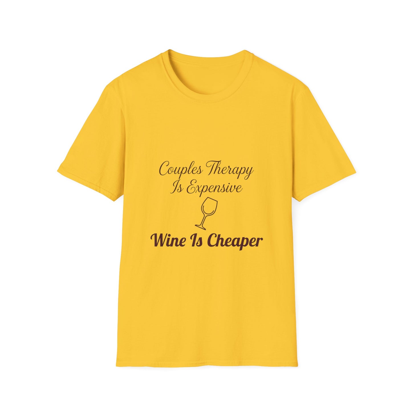 Couples Therapy Wine Lover T-Shirt | Funny Relationship Gift UK