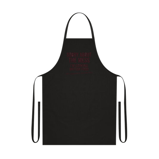 Sorry About The Mess Apron | Funny British Kitchen Gift
