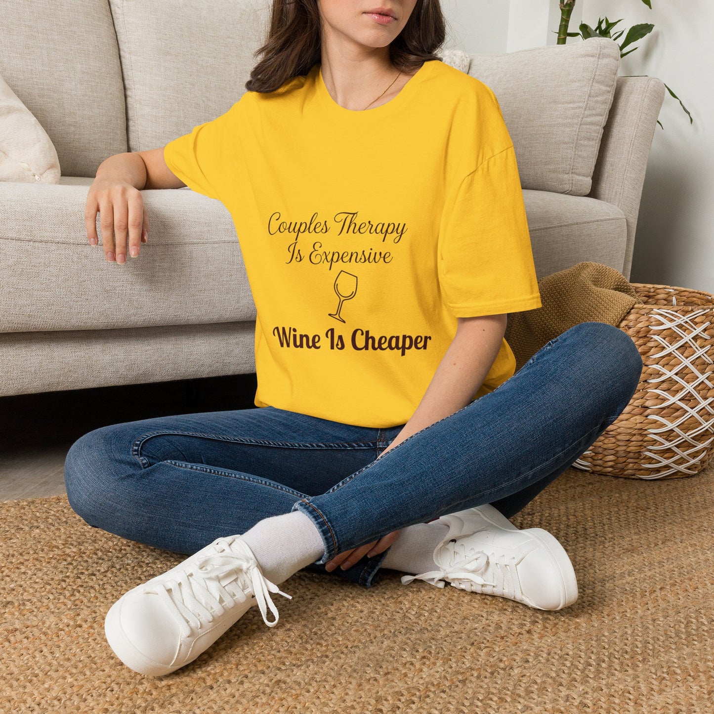 Couples Therapy Wine Lover T-Shirt | Funny Relationship Gift UK