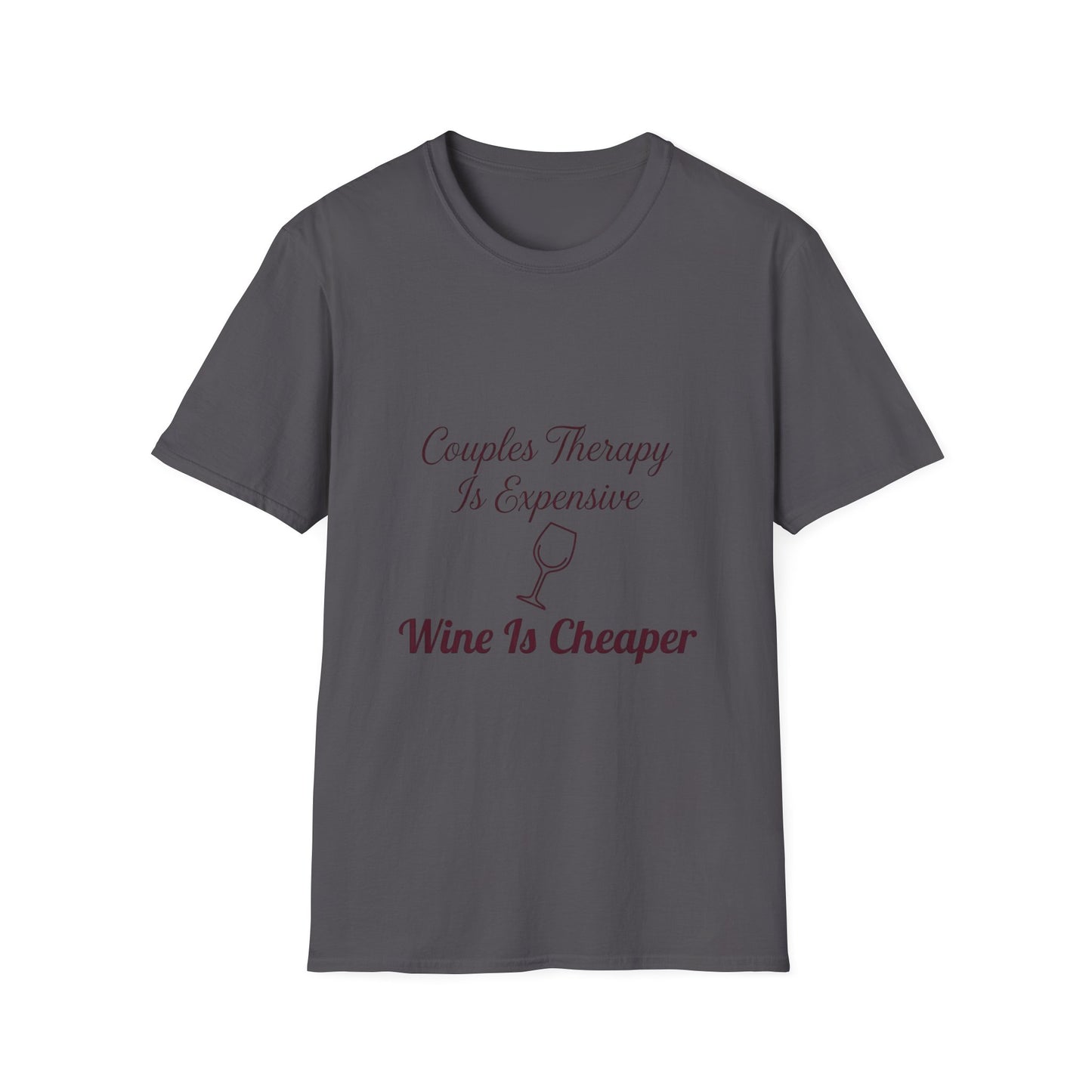 Couples Therapy Wine Lover T-Shirt | Funny Relationship Gift UK
