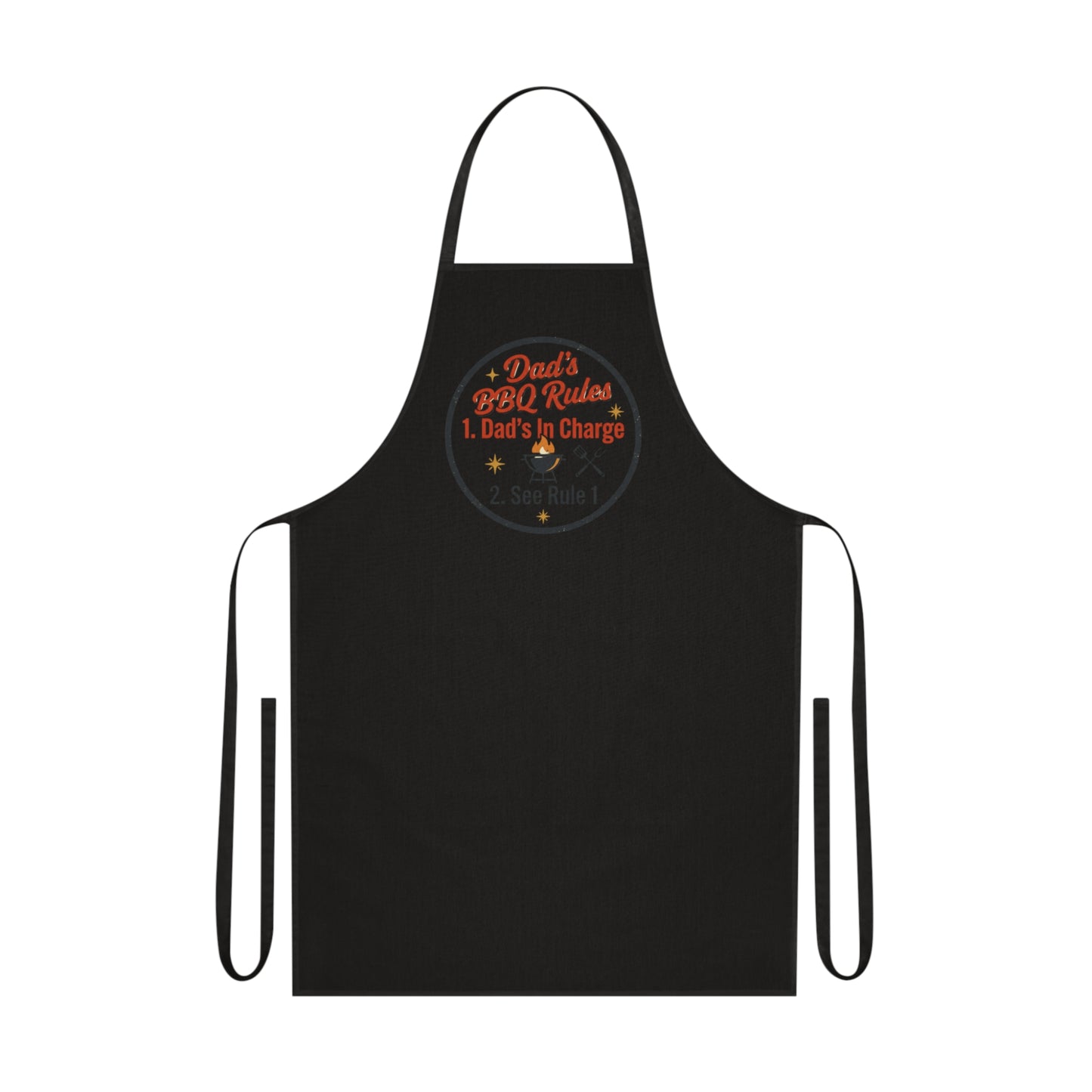 Dad's BBQ Rules Apron — Funny Father's Day Gift for Grill Master Dad