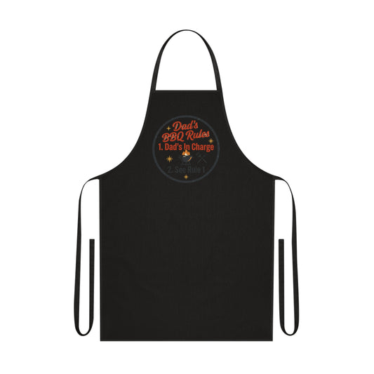 Dad's BBQ Rules Apron — Funny Father's Day Gift for Grill Master Dad