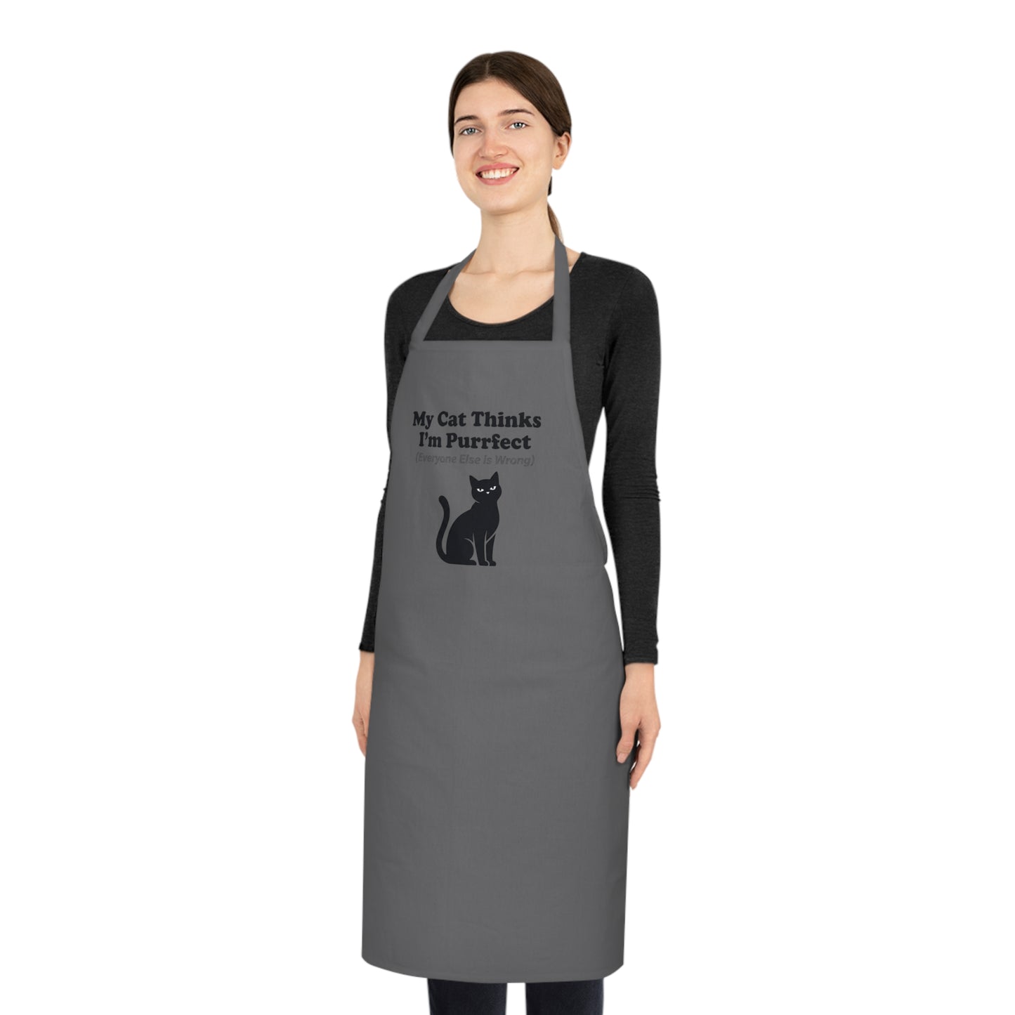 My Cat Thinks I'm Purrfect Apron - Funny Cat Owner Kitchen Apron UK
