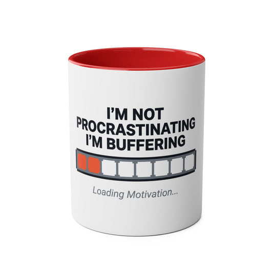 Buffering Motivation Mug | Funny Procrastination Gift UK