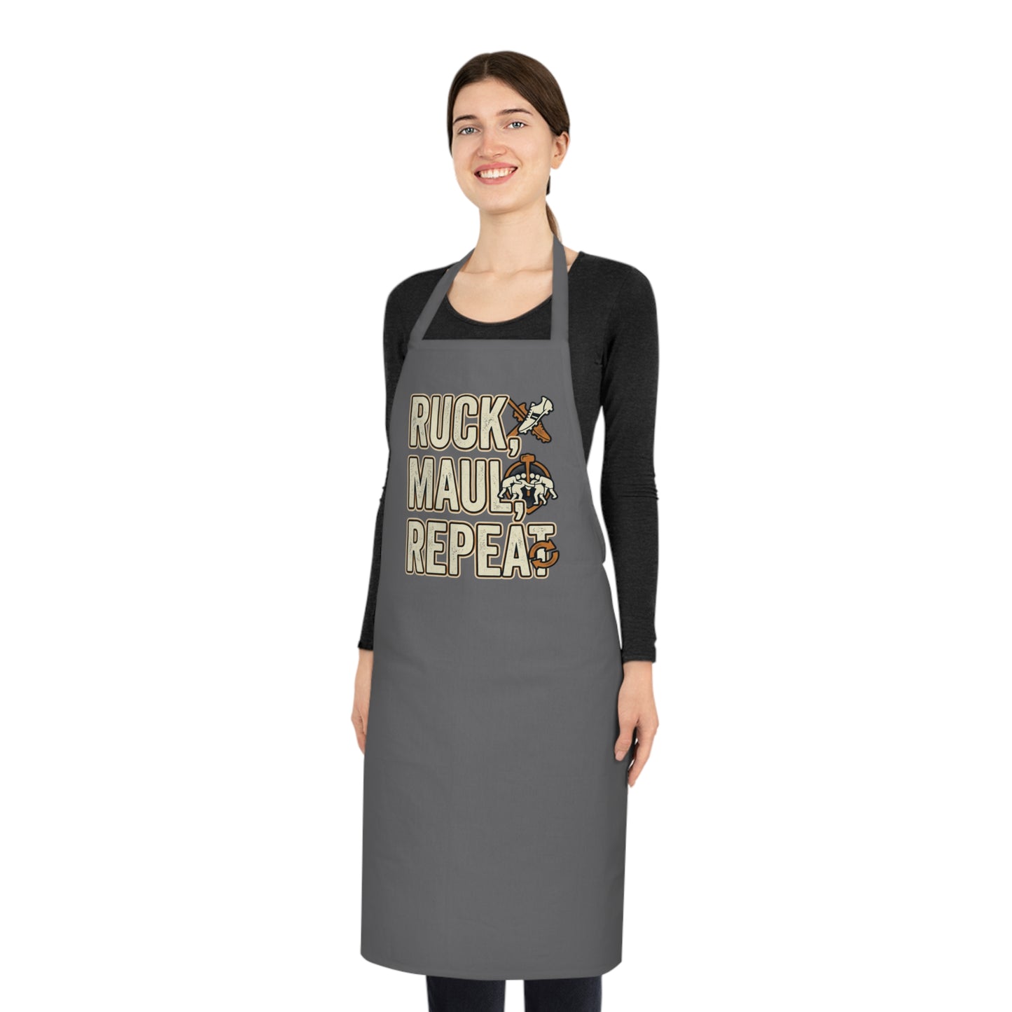 Ruck Maul Repeat Rugby Apron | BBQ Cooking Gift for Fans