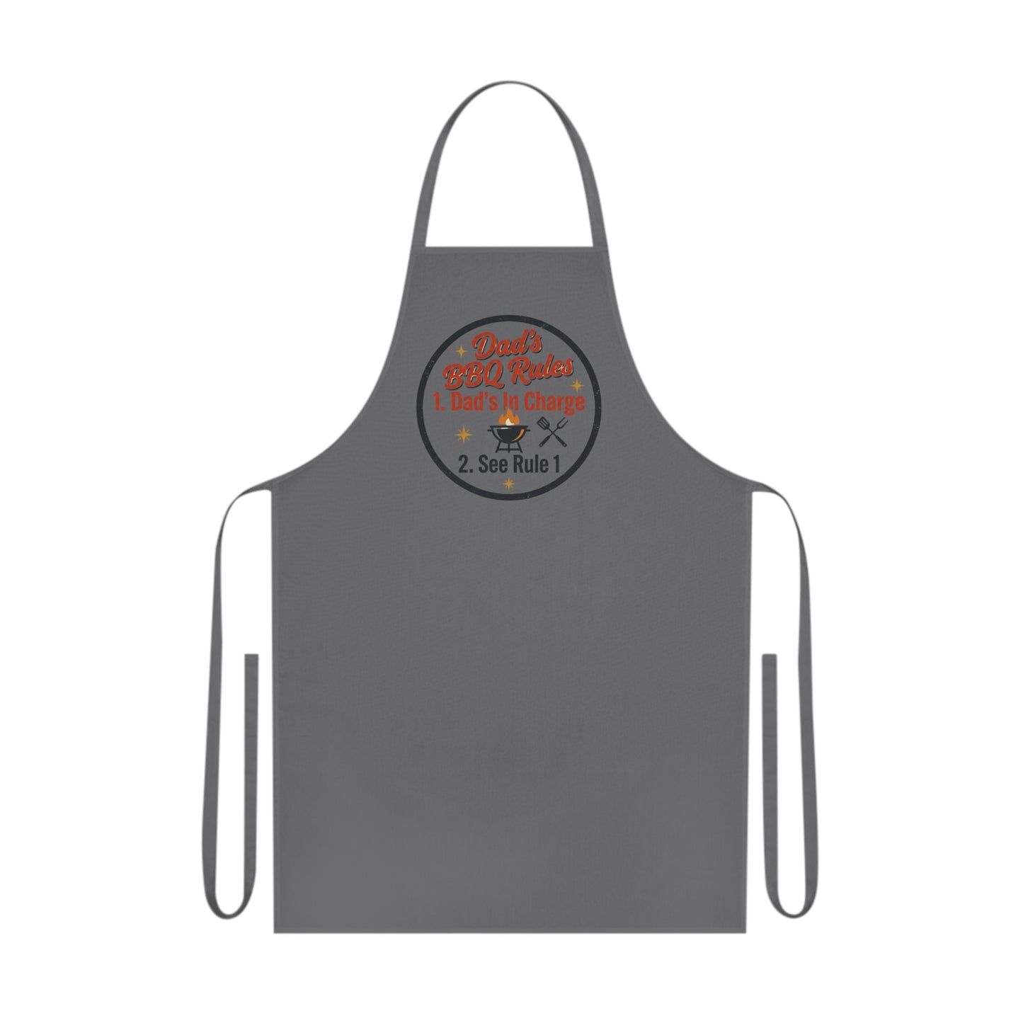 Dad's BBQ Rules Apron — Funny Father's Day Gift for Grill Master Dad