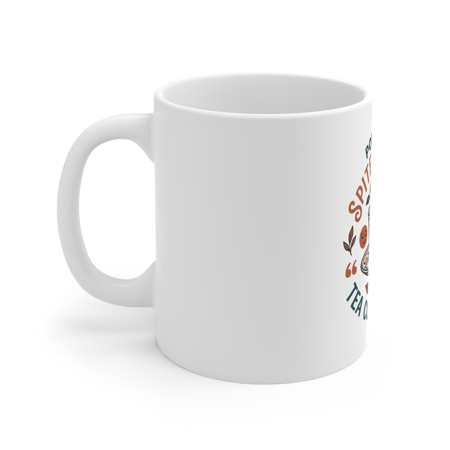 Powered By Spite Sarcasm & Tea Mug | Funny British Tea Lover Gift