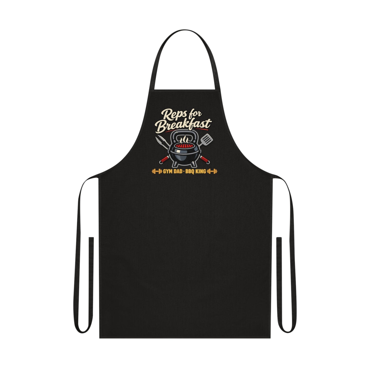 Reps for Breakfast Apron | Funny Gym Dad BBQ Kitchen Gift UK