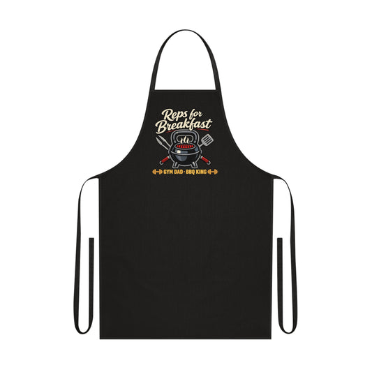 Reps for Breakfast Apron | Funny Gym Dad BBQ Kitchen Gift UK