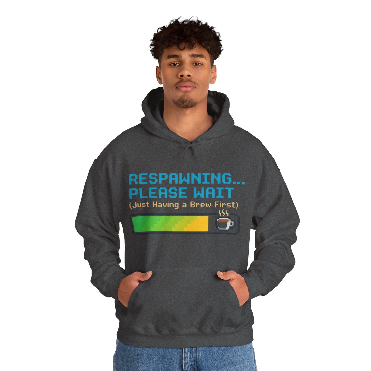 Respawning Please Wait Gamer Hoodie | British Tea Gaming Gift