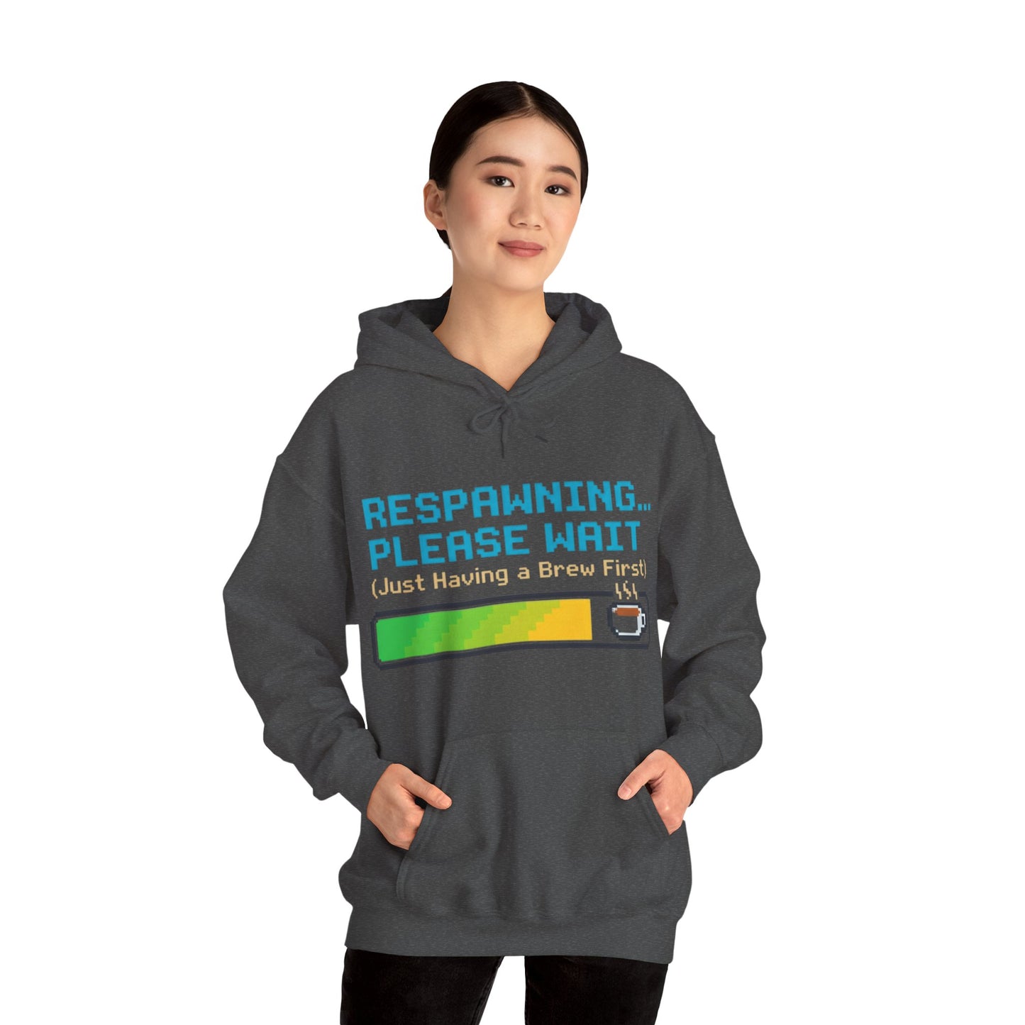 Respawning Please Wait Gamer Hoodie | British Tea Gaming Gift