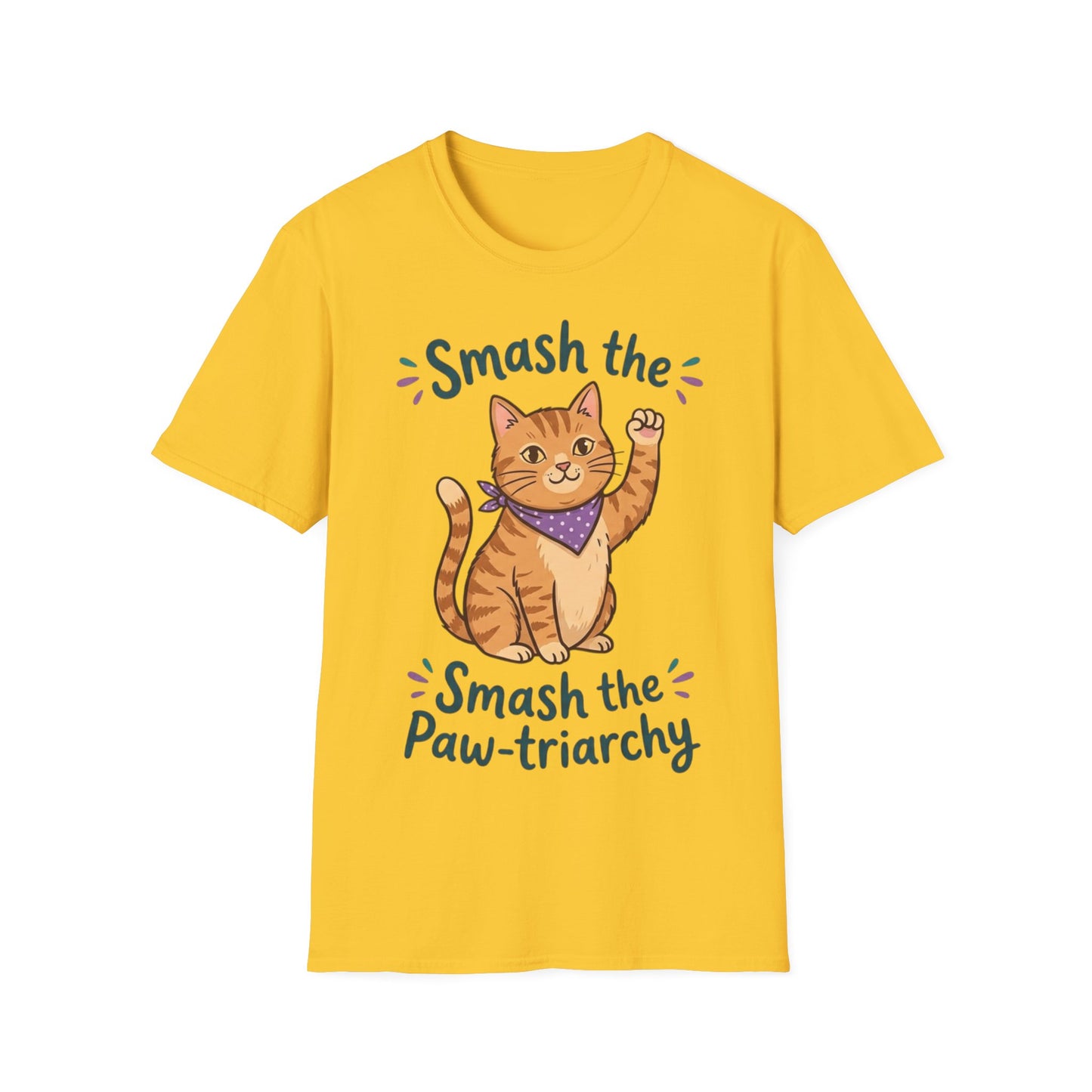 Smash the Paw-triarchy Cat Feminist T-Shirt | Funny Activist Tee
