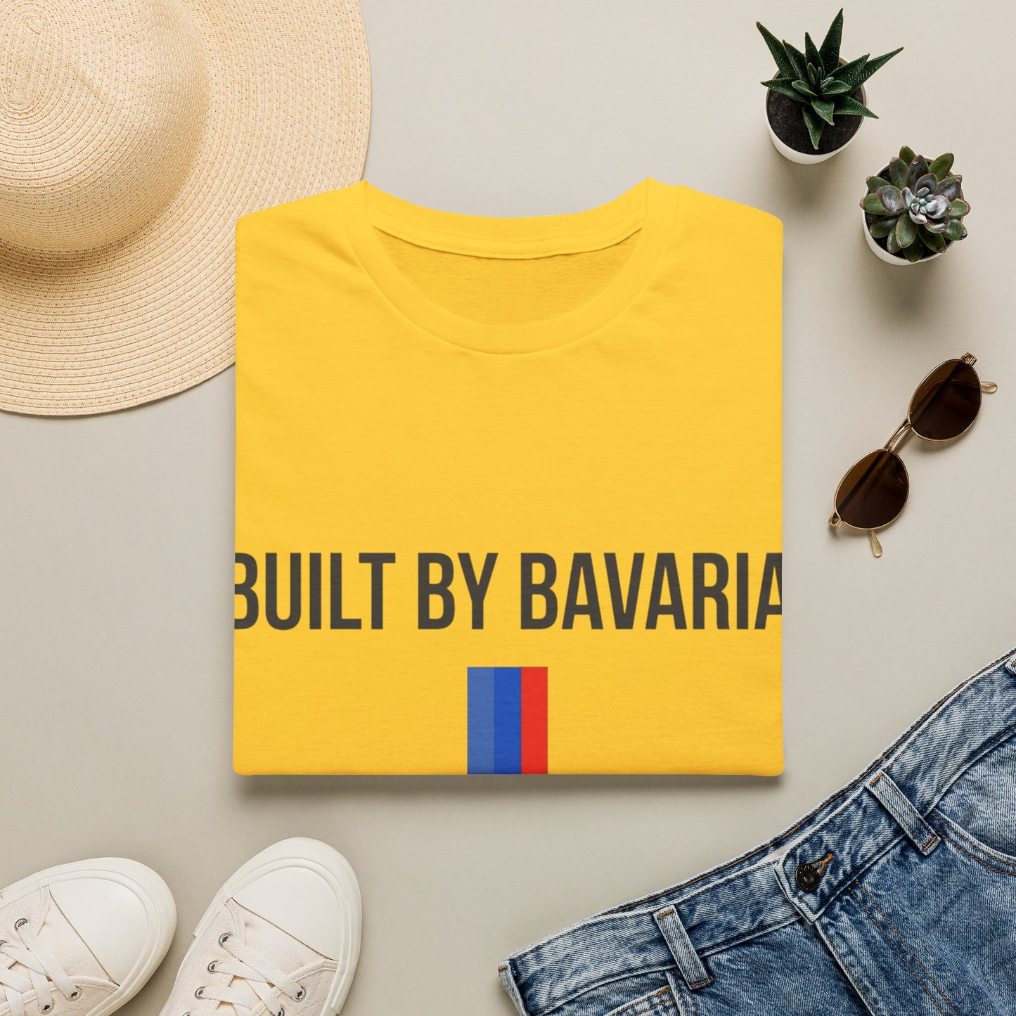 Built by Bavaria Driven by Britain Postcode T-Shirt