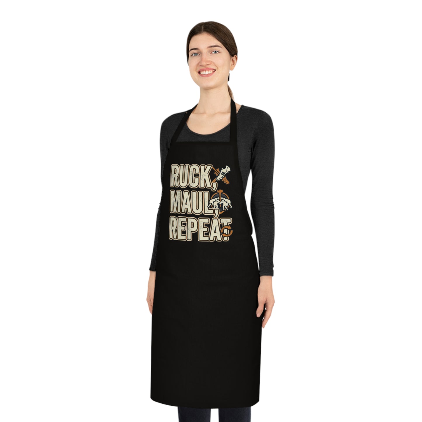 Ruck Maul Repeat Rugby Apron | BBQ Cooking Gift for Fans