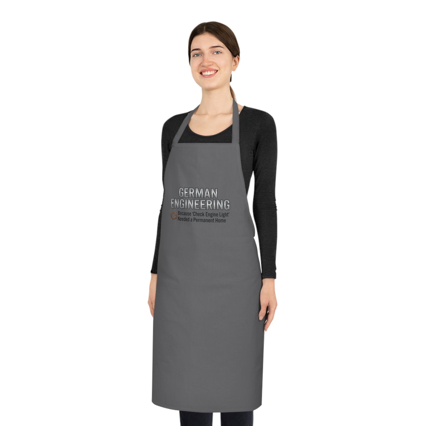 German Engineering Check Engine Light Apron Gift for Car Dad