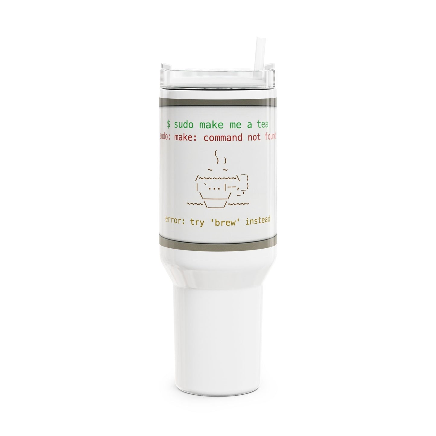 Sudo Make Me Tea Tumbler | Funny Programmer Gift | Geek Humour