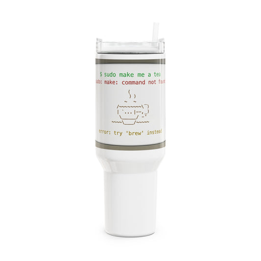 Sudo Make Me Tea Tumbler | Funny Programmer Gift | Geek Humour