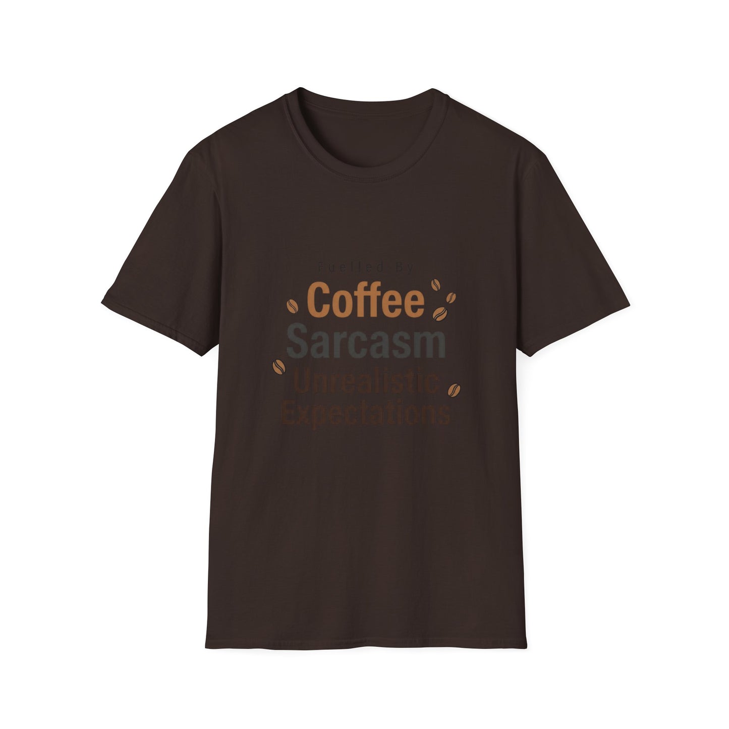 Fuelled By Coffee Sarcasm T-Shirt | Funny Slogan Tee UK