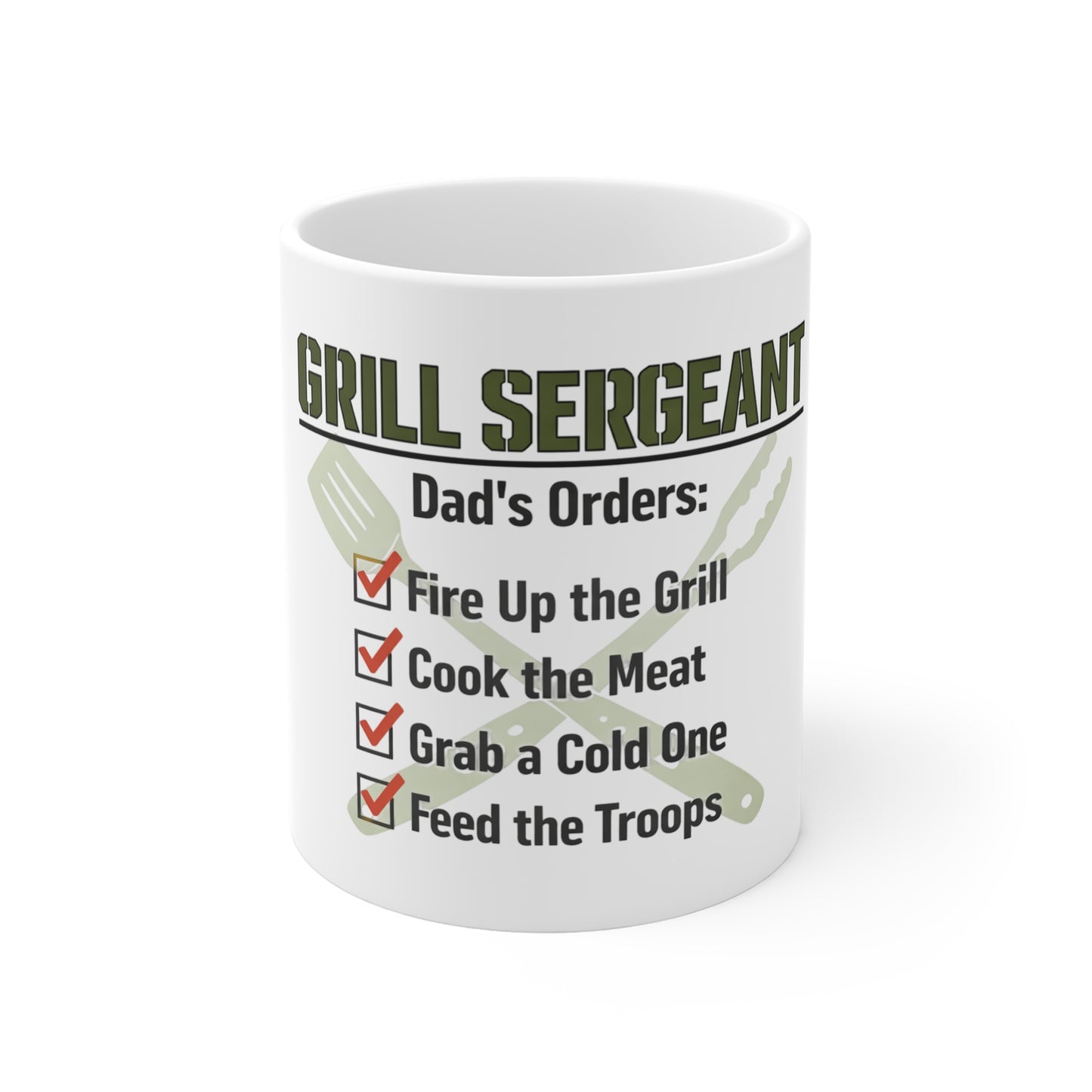 Grill Sergeant Mug - Funny Dad BBQ Gift for Father's Day