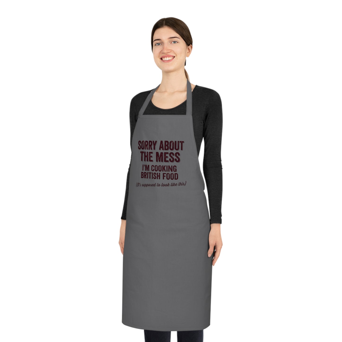 Sorry About The Mess Apron | Funny British Kitchen Gift