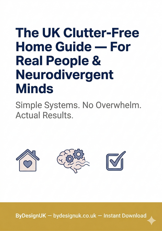 UK homeowners aged 28-45 struggling with clutter, especially neurodivergent organisers