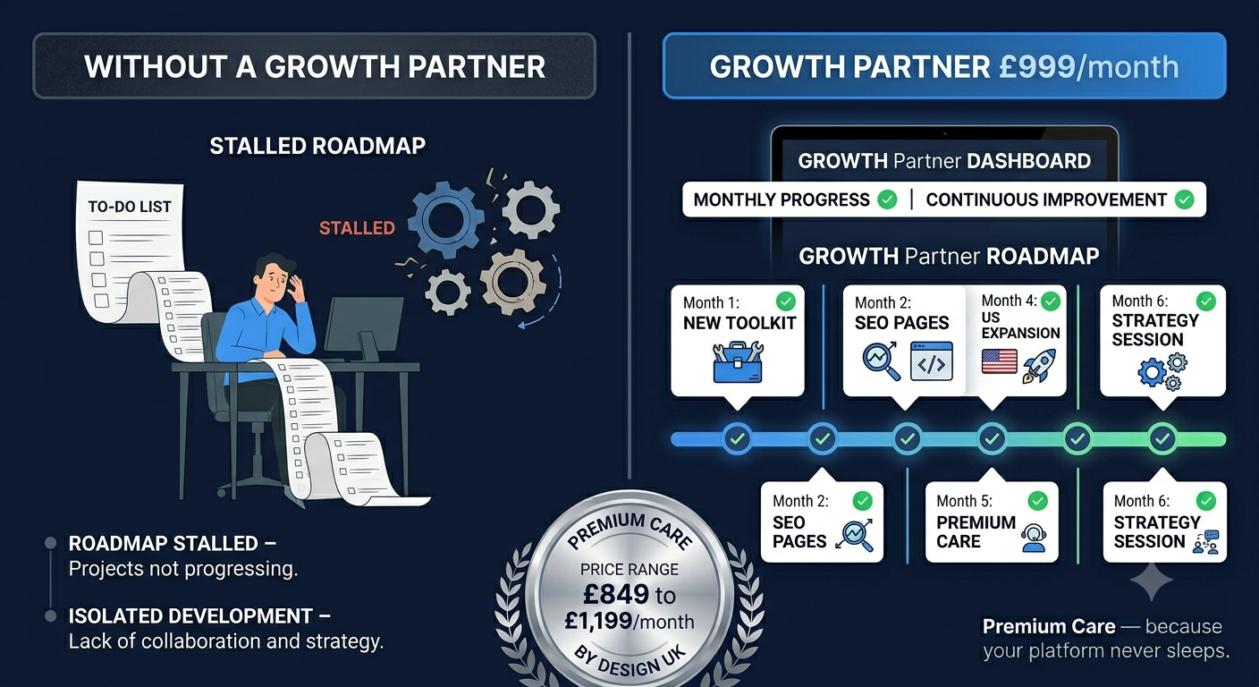 Growth Partner — £849 to £1,199/month │ What Affects the Price │ UK Developer