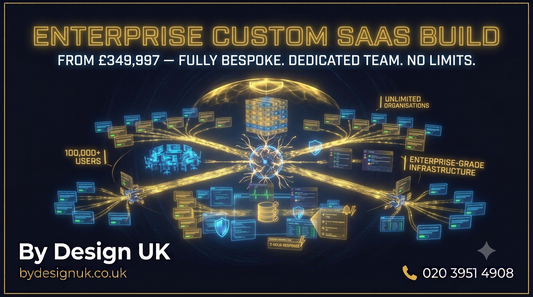 Enterprise Custom SaaS Build — Fully Bespoke, Dedicated Team, Unlimited Scope | £349,997–£650,000+ | By Design UK