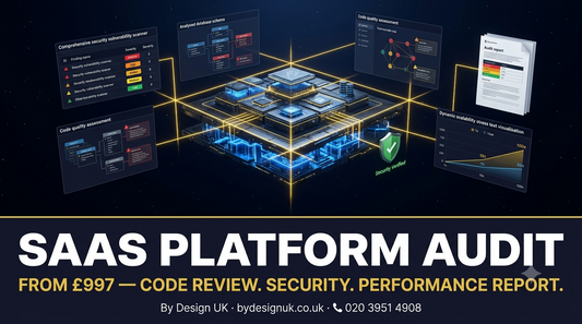 SaaS Platform Audit & Health Check — Code Review, Security & Performance Report | £997–£2,500 | By Design UK